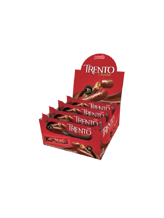 Trento Wafer Rolinhos Choco. Ao Leite 16X2Un 512Gr