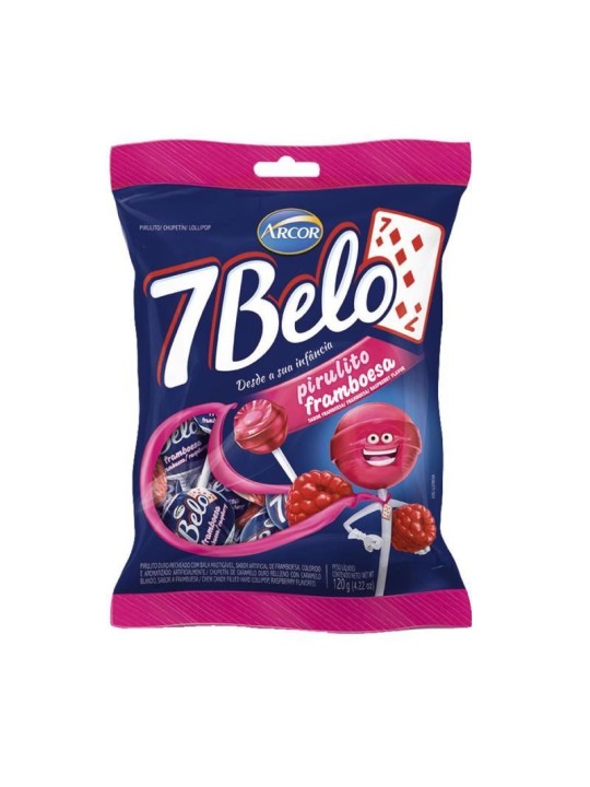 Pirulito 7 Belo Framboesa 500Gr