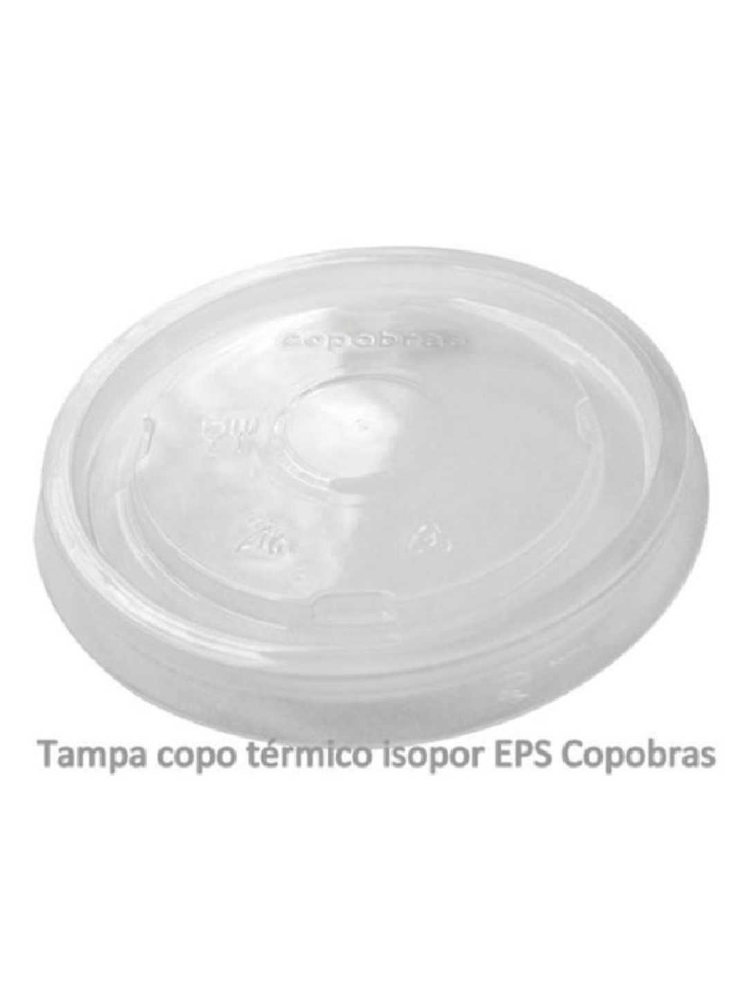 Tampa Plast P/Copo Isopor Tct-180Ml Pp Copobras Term - Pacote C/50 Un