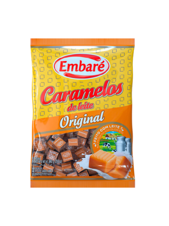 Bala Caramelo Leite Baunilha 660Gr Embare - Pacote