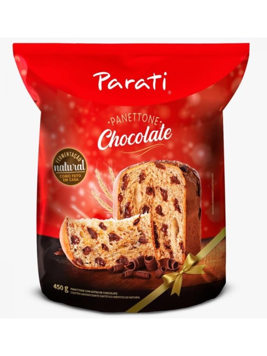 Panetone Chocolate 400Gr Parati - Pacote