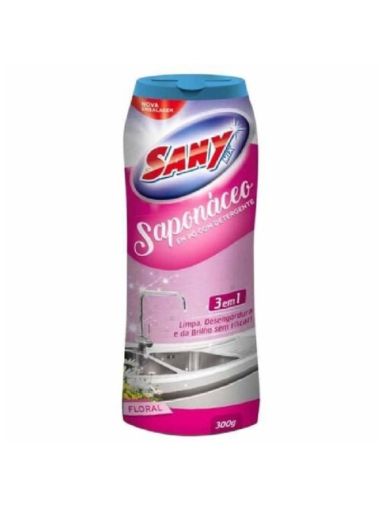 Saponaceo Pó Floral C/Detergente 300Gr Sany Brilho - Unidade