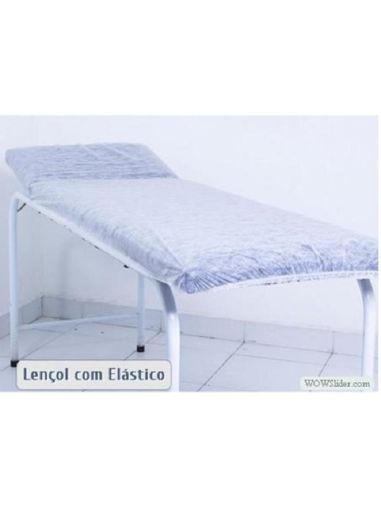 Lencol Descartavel C/Elastico 2Mx90Cm Soft Branco Descarpack - Pacote C/10 Un
