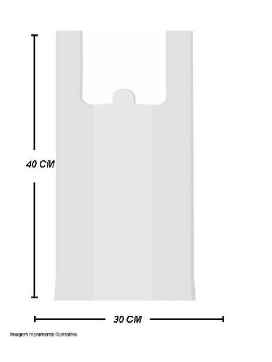 Sacola Plastica Fracionada Branca 30X40 Nafi - Pacote C/ 100 Un