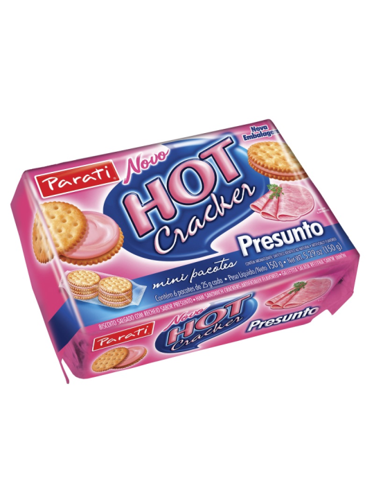 Biscoito Rech Hot Cracker Presunto 6X25Gr 150Gr