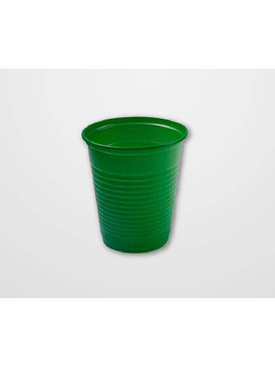 Copo Plast 200Ml Verde Escuro Agua-Refri C/50 Un