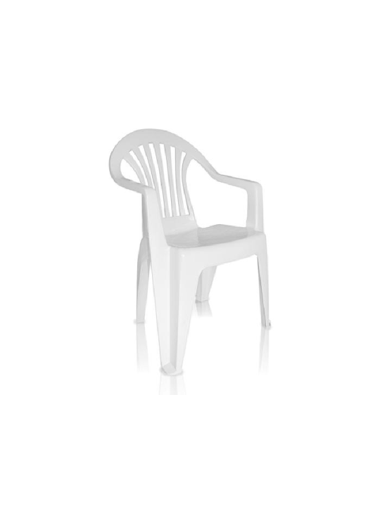 Cadeira Poltrona Plastico Branco Bela Vista Mor - Unidade