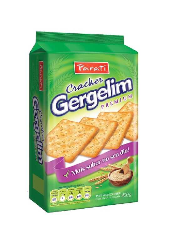 Biscoito Cracker Gergelim Premium 400Gr
