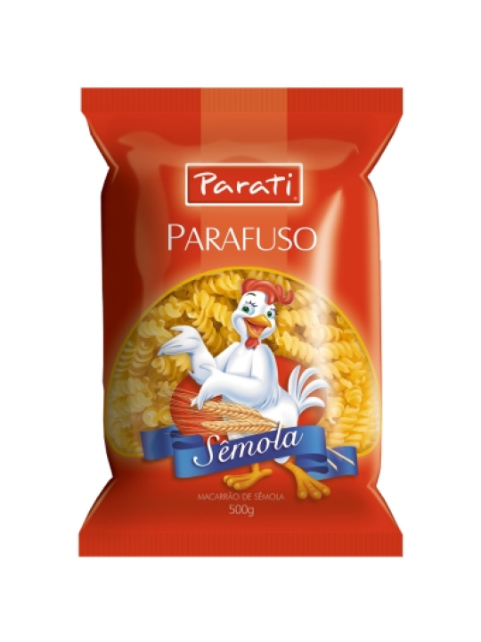 Macarrao Semola Parafuso 500Gr Parati - Pacote