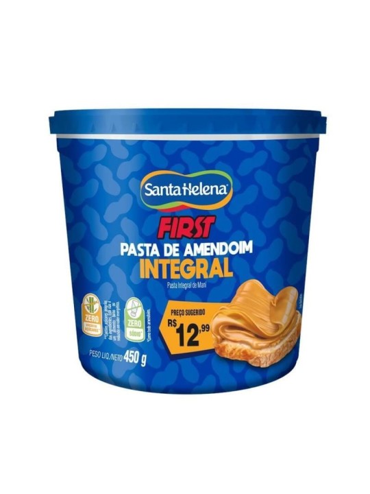 Pasta De Amendoim Integral First 450Gr Santa Helena