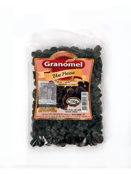 Uva Passa Preta 250Gr Granomel - Pacote