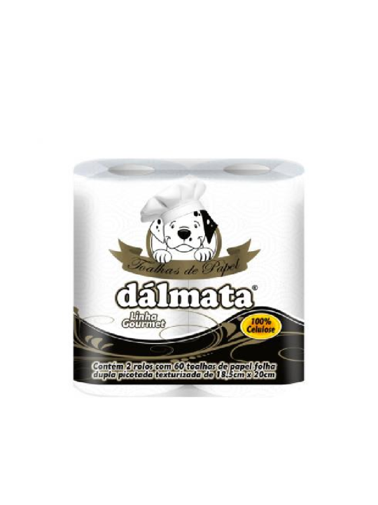 Toalha De Papel 18,5X20 2Rl Br Gourmet C/55 100%Cel Dalmata - Pacote