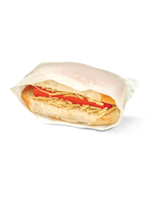 Saco Plastico Hotdog Mini Branco 15X10X005 Ikatu - Kilo