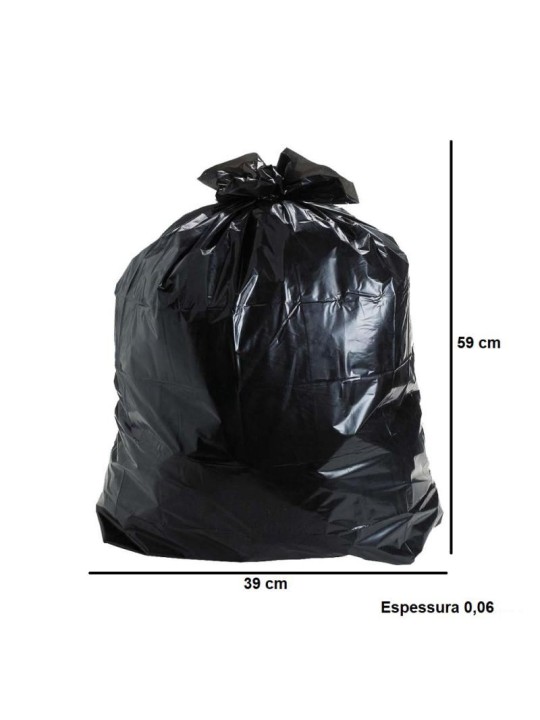 Saco De Lixo Preto 15L 39X58X0,06 Plast - Kilo