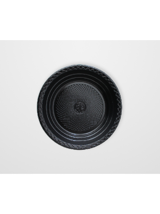 Prato Plast Preto 15 Cm Salgados-Bolo Forfest - Pacote C/10 Un