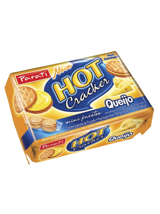 Biscoito Rech Hot Cracker Queijo 6X25Gr 150Gr