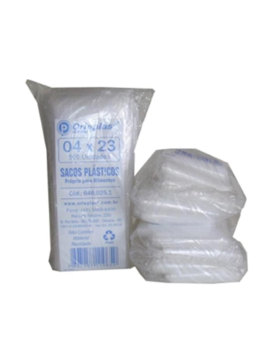 Saco Plastico Transparente Chup-Chup 4X23 C/500 Orleplast - Unidade Saco Plastico Transparente Chup-Chup 4X23 C/500 Orleplast - Unidade