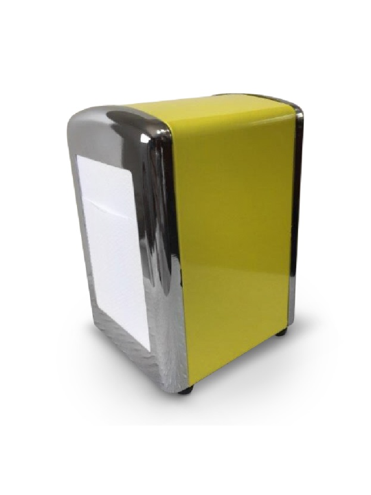 Porta Guardanapo Design Amarelo Metal - Unidade-