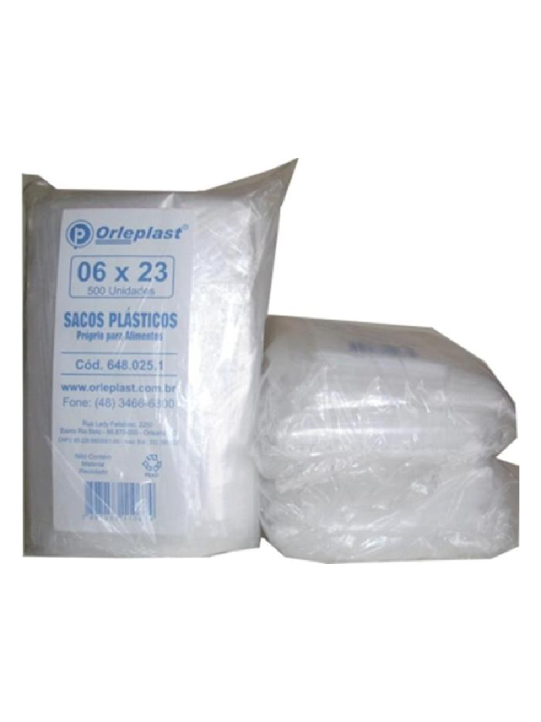 Saco Plastico Transparente Talher 6X23 C/500 Orleplast - Unidade Saco Plastico Transparente Talher 6X23 C/500 Orleplast - Unidade
