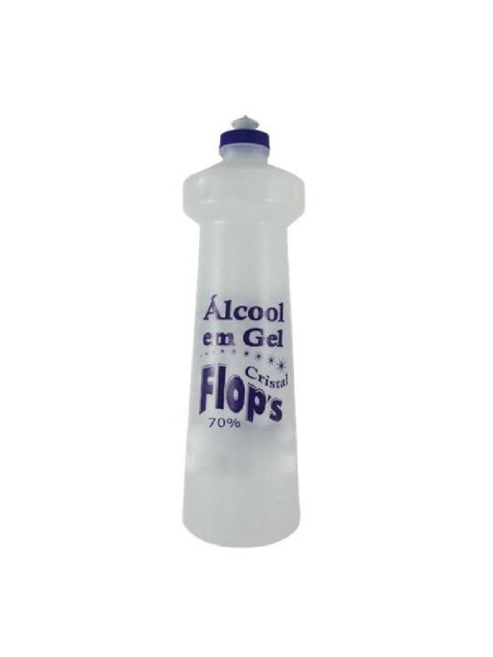 Alcool Etilico Hidratado Gel Cristal 70% Inpm 500Gr Flops - Unidade