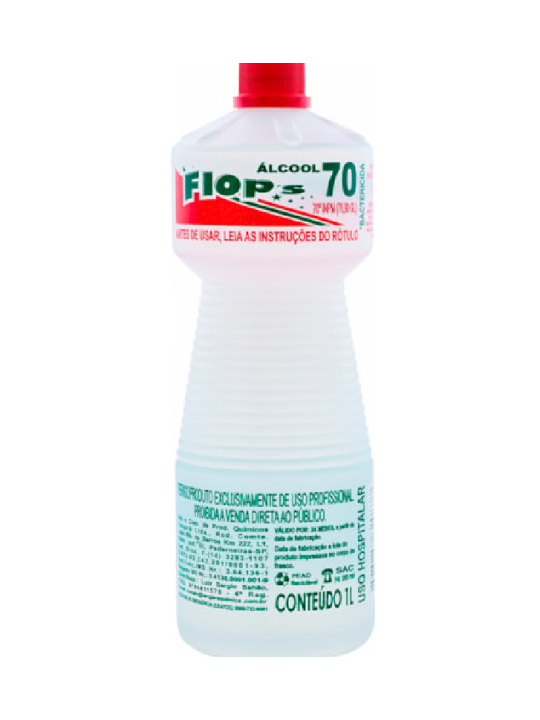 Alcool Etilico Hidratado 70% Inpm 1Lt Flops - Unidade