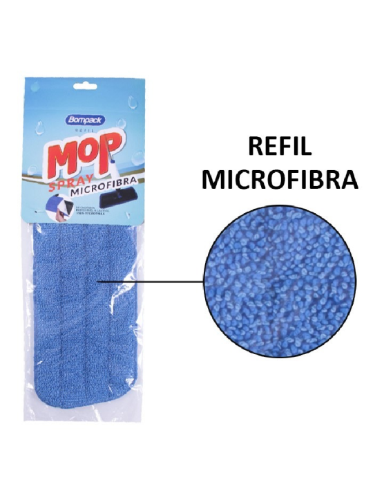 Refil Mop Spray Microfibra Bompack - Unidade