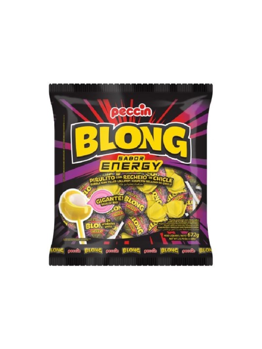 Pirulito Blong Energy C/24Un 672Gr Peccin - Pacote