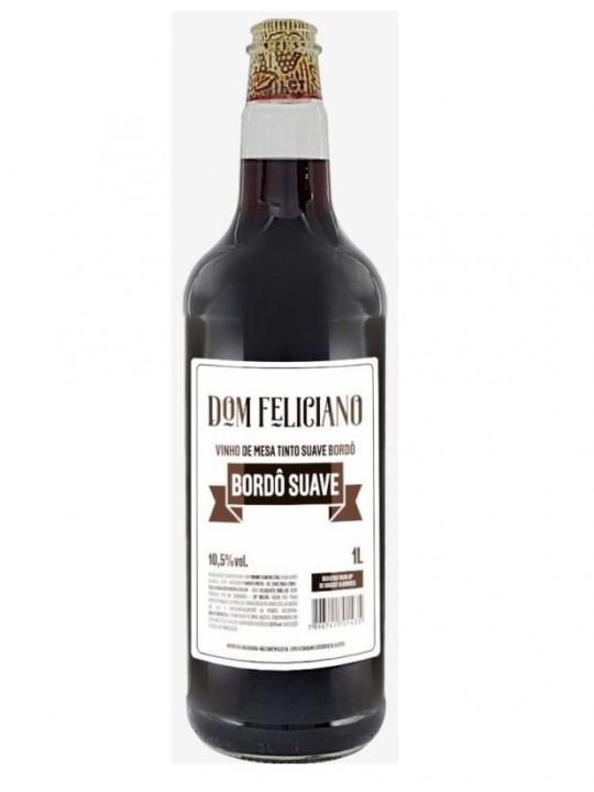 Bebida Vinho Dom Feliciano Bordo Tinto Suave 1Lt Randon - Unidade