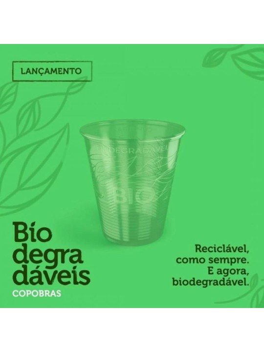 Copo Plast 300Ml Biodegradavel C/100 Und Copobras Term - Pacote C/100 Un