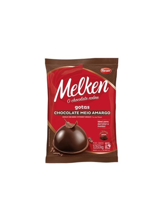 Cobertura Choc Top Gota Melken Frac Meio Amargo 1,050Kg Harald - Pacote