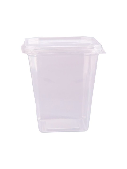 Pote Quadrado Free/Micro 350Ml C/Tampa 83X83X93Mm Prafesta - Pacote C/20 Un