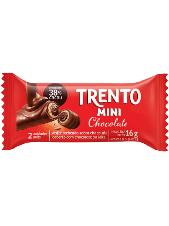 Trento Wafer Mini Chocolate 16X16Gr 256Gr Peccin - Display C/16