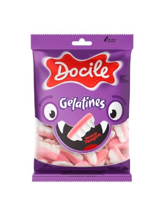 Gelatines Dentes De Vampiro 250Gr Docile - Pacote