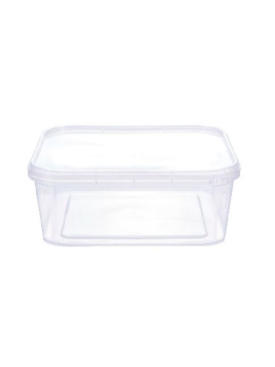 Pote Plast Cristal C/Lacre Quadrado Freez/Micro 400Ml C/10 Und Prafesta - Pacote C/10 Un