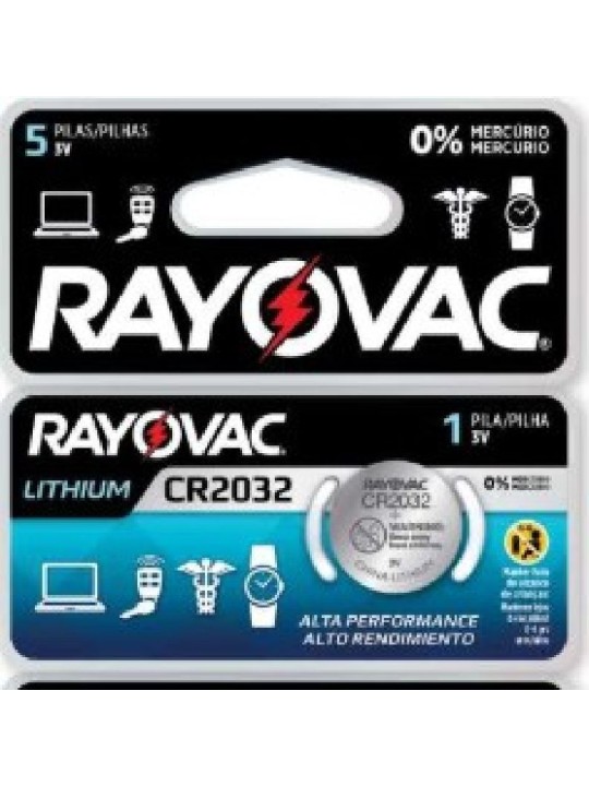 Pilha Eletr Botao 3V (Cr2032) Multiblister Rayovac - Unidade