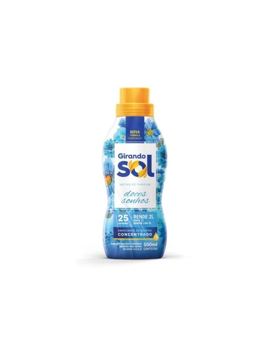 Amaciante Concentrado Doces Sonhos Azul 500Ml Girando Sol - Unidade