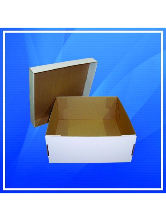 Caixa Papel Torta C/Tampa 33X33X20Cm Alta 2 Kg Boxsul - Pacote C/5