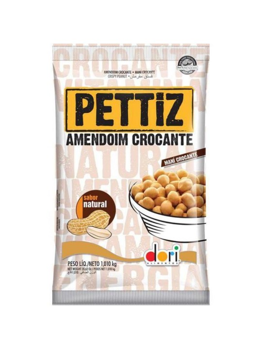 Amendoim Pettiz Natural Crocante 1,010Kg Dori - Pacote