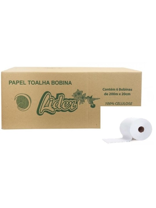 Papel Toalha Br Rolao 100% Celulose 6X20X200Mt 28Gr