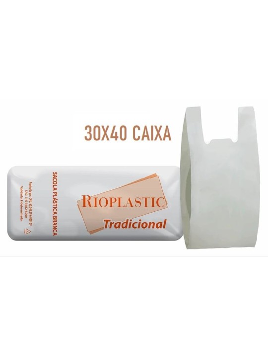 Sacola Plastica Branca Caixa 30X40 C/1000 Un