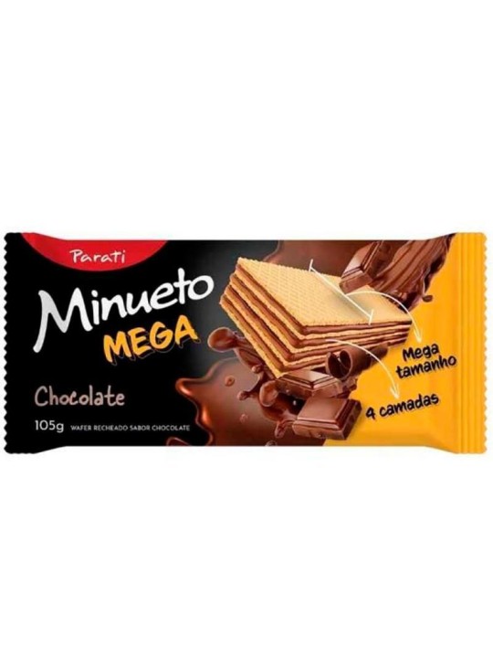 Biscoito Wafer Minueto Mega Chocolate 105Gr