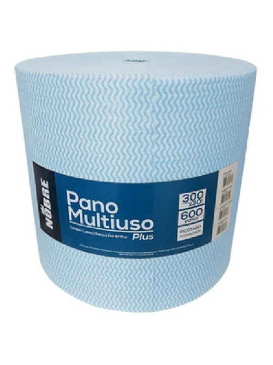 Pano Multiuso Slim Azul Rolão Picotado C/600 28Cmx300Mt - Unidade