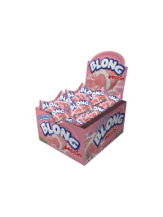 Chicle Blong Yogurt Morango C/40Un 200Gr Peccin - Caixa