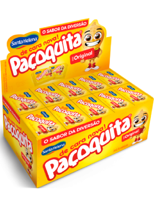 Paçoca Quadrada Emb 50X20Gr 1Kg - Caixa C/50 Unidades - Santa Helena