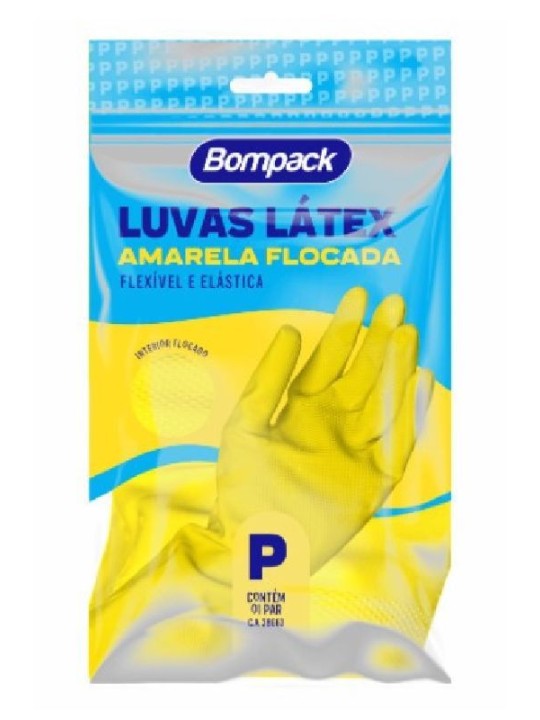 Luva Limpeza Latex Amarela P Par