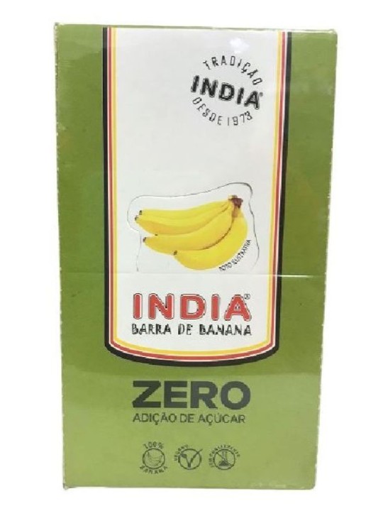 Barra Cereal Banana Zero Açucar 15X20Gr India - Unidade