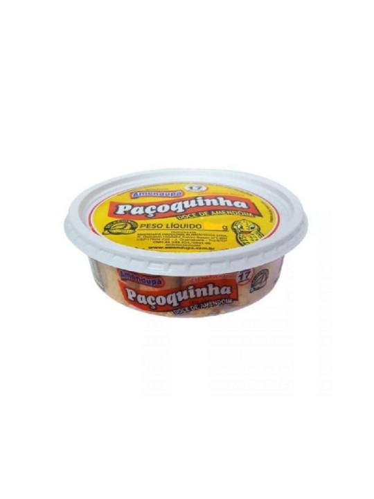 Paçoca Rolha Desembalada Pote 1,080Kg C/72 Amendupa - Pote C/ 72 Un