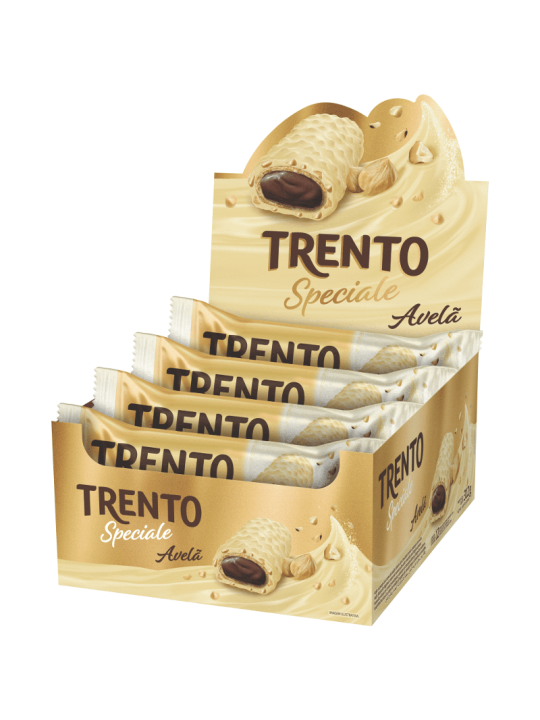 Wafer Trento Speciale Avela Branco 12X26Gr Peccin - Display C/12 Unidades