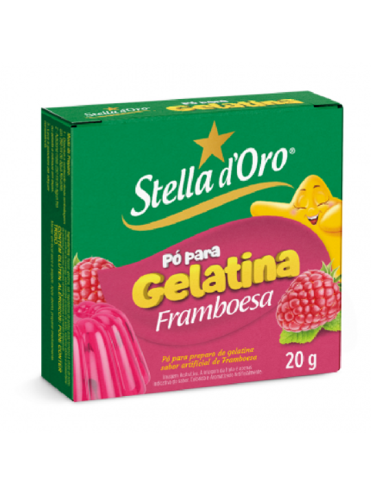 Gelatina Po Framboesa 20Gr - Stella Doro