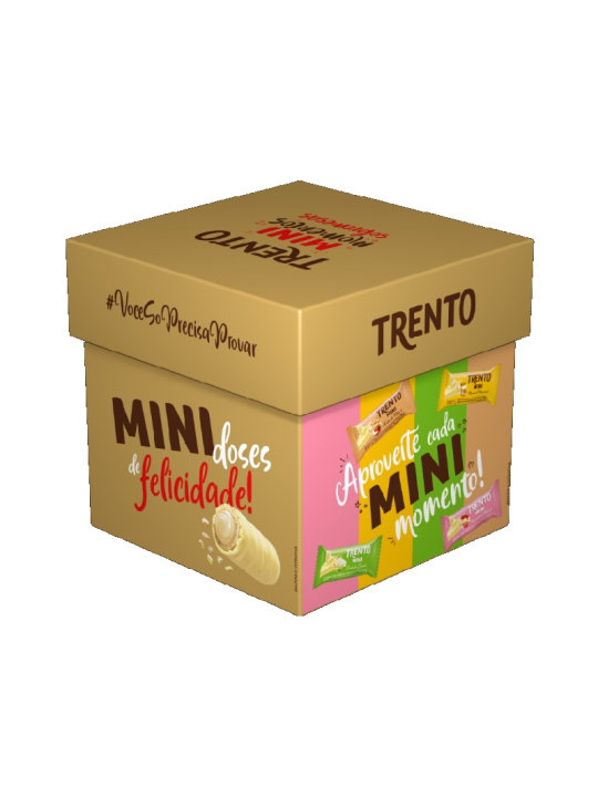 Wafer Trento Mini Momentos Sobremesas 9X16Gr Peccin - Display C/9 Un